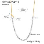 color: M005-B Mixed Color Sweater Chain -80cm