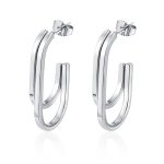 color: 3 Oval Two Spliced Wire Steel Color