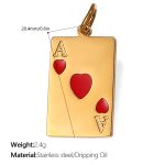 color: PJ512RDG Red Enamel Gold Pendant