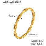 color: A135-Gold Ring / size: Open Adjustable