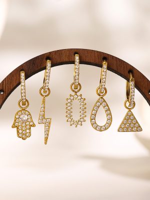 Light Luxury Butterfly Zircon Pendant Earrings New Stainless Steel Non-Fading Delicate Earrings Collection