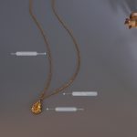 Marka Authorized Water Drop Shaped Clavicle Necklace French Design Stainless Steel Color Retaining P1012 Pendant