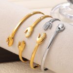 Jewelry Palm Shape Bracelet Creative Hands Hug Open