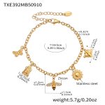 color: TXE392-Gold diy Bracelet 16+5cm
