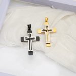 Stainless Steel Necklace Cross Pendant Artistic Retro Men's Simplicity Ornament