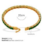 color: SL478GNG5.4MM Green Zircon Bracelet