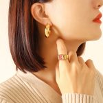 color: F586-Gold Earrings