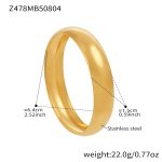 color: Z478-Gold Polished Bangle Width 15mm