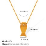 color: XL289 White Rhinestone Gold Necklace