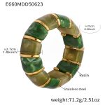 color: E660-Green Color Elastic Bangle 20cm