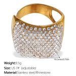 color: JZ144WEG7 White Rhinestone Ring