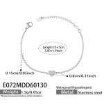 color: E072-Steel Color Bracelet 14+5cm