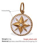 color: PJ491WEG White Enamel Gold Pendant