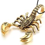 color: Antique Gold with Leather Cord