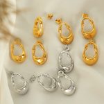 French Retro Design Earrings Women's Cold Irregular Geometric Simple High-End All-Match Earrings