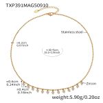 color: TXP391-Gold diy Necklace 41+5cm