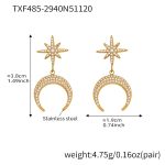 color: TXF485-Gold Earrings