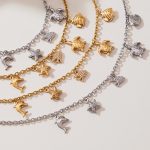 18K Gold Plated Marine Life Inlaid Zircon DIY Handmade Necklace Bracelet Jewelry