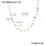 color: TXP195-Natural Stone Amethyst Necklace