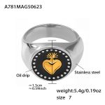color: A781-Two-tone Gold Ring / size: US 7