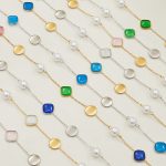 Dopamine Clear Opal Hand-Stitched Plastic Beads Long Necklace Temperament Entry Lux Quality Jewelry