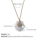 color: XL535-PJ570WEG White Shell Necklace