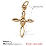 color: PJ436G Double-sided Solid Gold Pendant