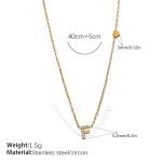 color: XL543WEGF Letter Necklace