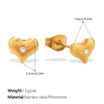 color: EH1303WEG White Rhinestone Stud Earrings