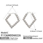 color: F1136-C Steel Color Earrings