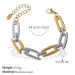 color: SL370SG Two-tone Gold Bracelet