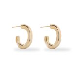 color: 5.0 Oval Earrings Gold