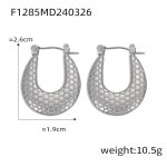 color: F1285-Steel Color Earrings