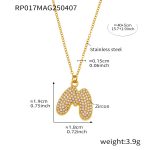 color: RP017-M Letter Gold Necklace 40+5cm