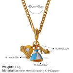 color: PJ875G-XL583G3MM Gold NK Chain
