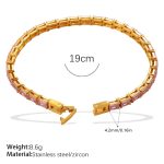 color: SL478PKG4.2MM Pink Zircon Bracelet