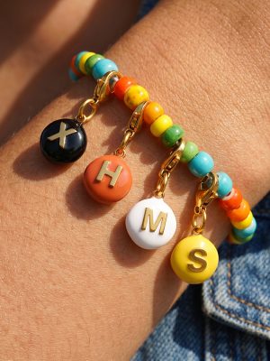 Sweet Cool Color Dopamine 26 Letters Lobster Buckle Pendant Can DIY Wild Candy Color Ornament Accessories