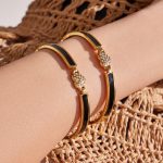 Light Luxury Inlaid Zircon Stainless Steel Oil Dripping Bracelet High-Grade Jewelry Ornament Women