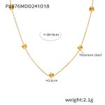 color: P1976-Gold Flower Necklace