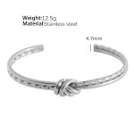 color: SZ47 Adjustable Silver Bangle