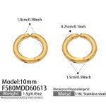 color: F580-Gold Earrings -Inner Diameter 10mm