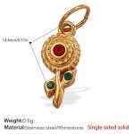 color: PJ347CRG Multicolor Rhinestone Gold Pendant