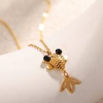 Lucky Koi Pendant Necklace New Cute Classic Style Fresh Temperament Female