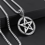 color: Six-pointed Star + Stainless Steel Chain