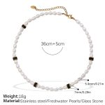 color: XL446BKG Black Stone Freshwater Pearl Necklace