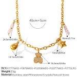 color: XL594G3.9MM-5 Multi-element Necklace
