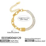 color: E035-Gold Bracelet 15+5cm