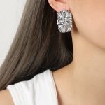 color: F1161-Steel Color Earrings