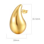 color: Medium Drop Hollow Gold MS-197