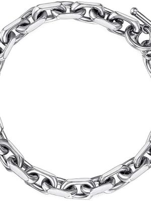 New Stainless Steel Necklace Ornament Hip Hop Cross Flat Edging Bracelet for Men